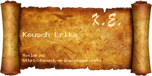 Keusch Erika névjegykártya